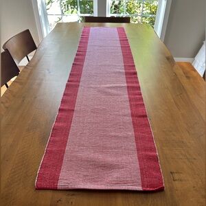 Red and White Striped Table Runner